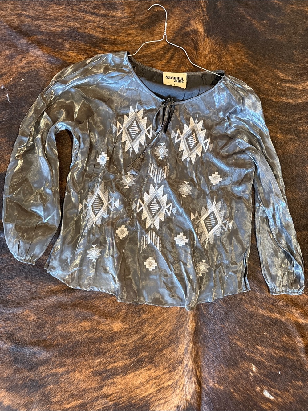 Savanna Jane Black Jacket with Beige Brand Label